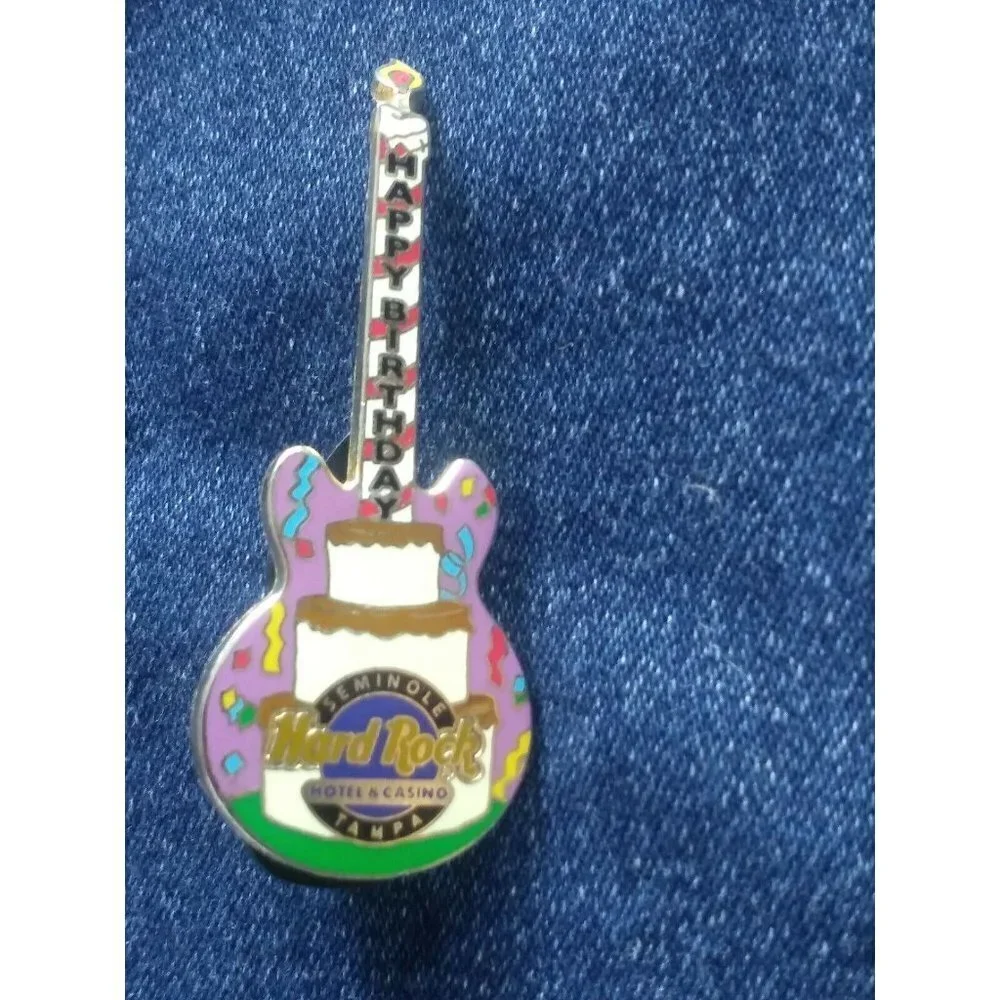 Seminole Hard Rock Casino & Hotel Guitar Pin 3-tier cake Tampa Happy Birthday